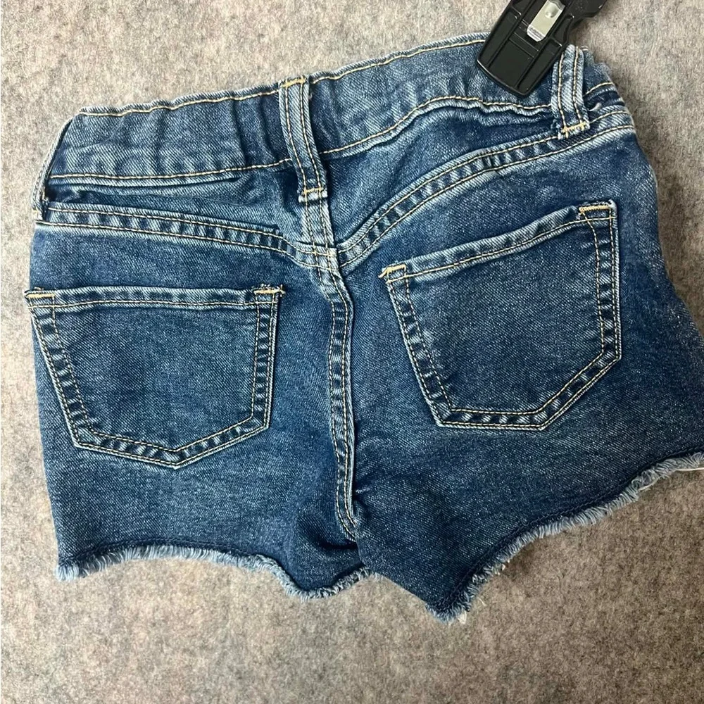 Old Navy girl‎ size 5 High Rise adjustable waist Denim Blue shorts